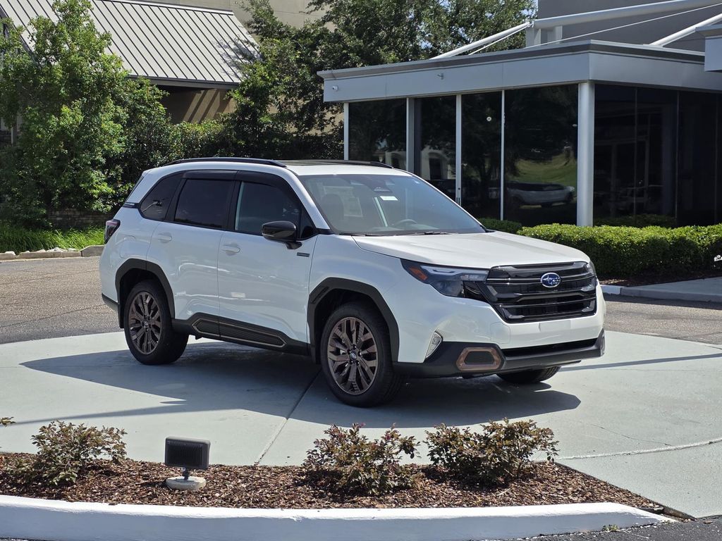 Crystal White Pearl 2026 Subaru Forester Hybrid SUV / Crossover All-Wheel Drive Continuously Variable Transmission