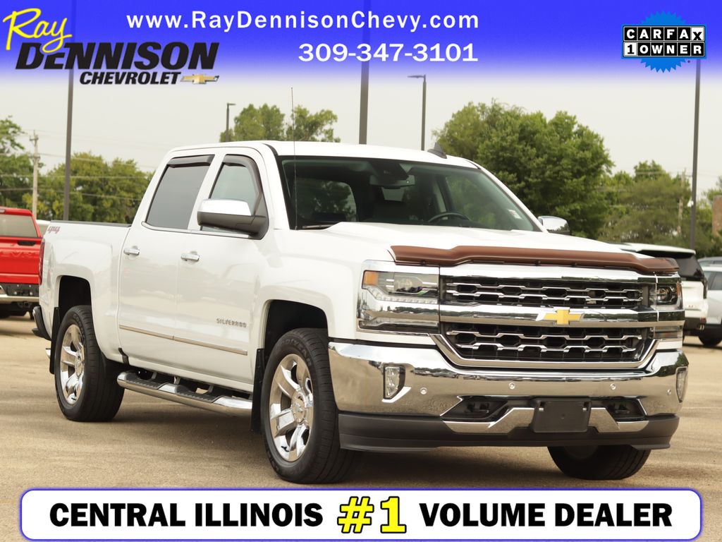 Summit White 2018 Chevrolet Silverado 1500 Pickup Truck Four-Wheel Drive 6-Speed Automatic Overdrive