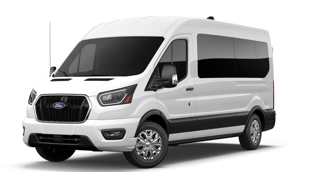 Oxford White 2026 Ford Transit Passenger 350 XLT Medium Roof LB RWD Van Rear-Wheel Drive