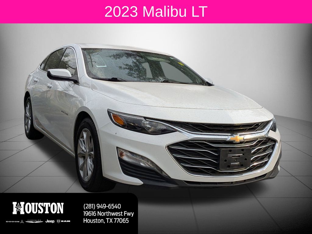 Summit White 2023 Chevrolet Malibu LT with 1LT FWD Sedan Front-Wheel Drive Continuously Variable Transmission