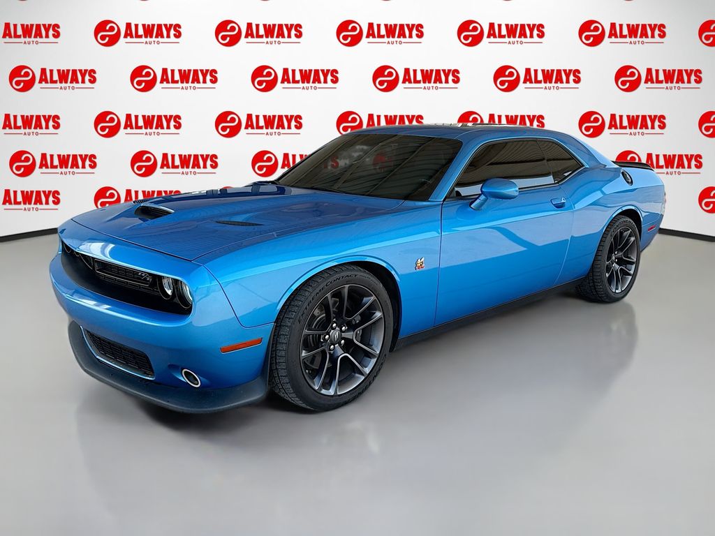 B5 Blue Pearlcoat 2023 Dodge Challenger Coupe Rear-Wheel Drive 6-Speed Manual