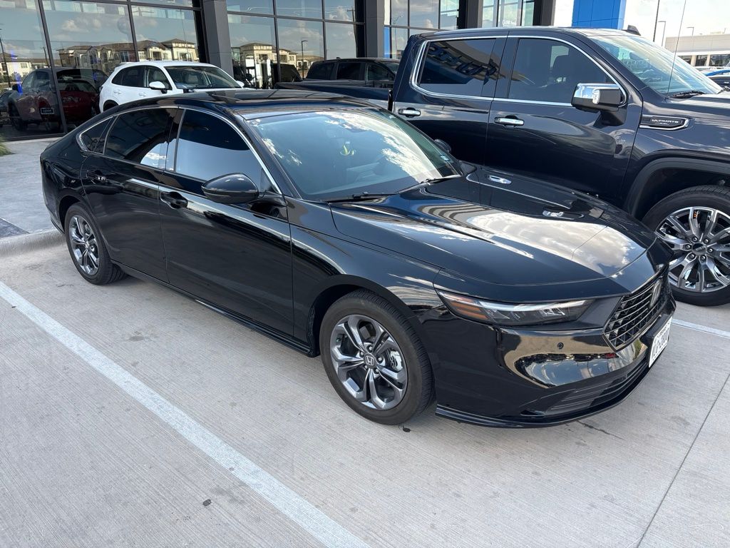 Crystal Black Pearl 2024 Honda Accord Hybrid Sedan Front-Wheel Drive Continuously Variable Transmission