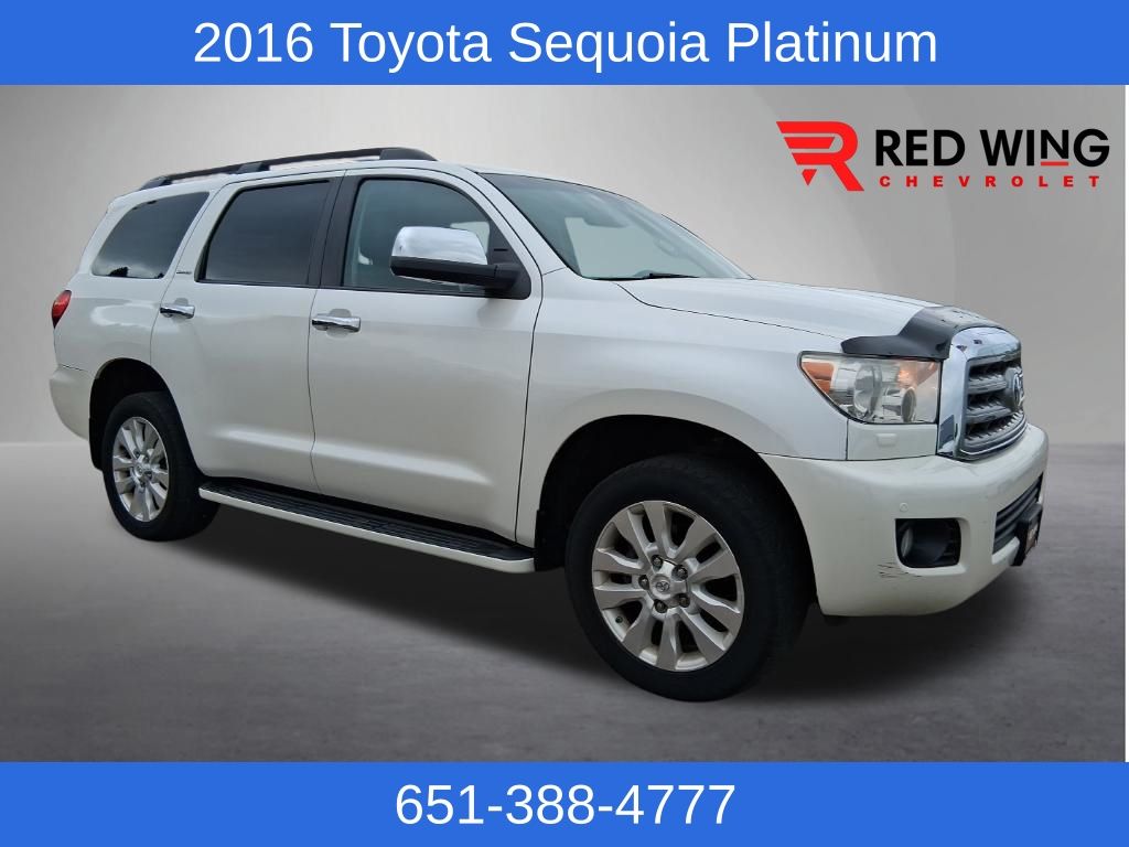 White 2016 Toyota Sequoia Platinum 4WD SUV / Crossover Four-Wheel Drive 6-Speed Automatic