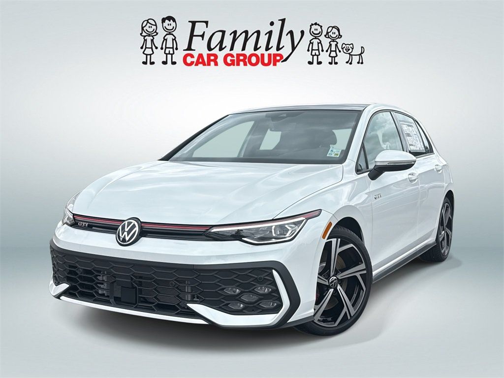 White Pearl 2025 Volkswagen Golf GTI Hatchback Front-Wheel Drive 7-Speed Dual Clutch