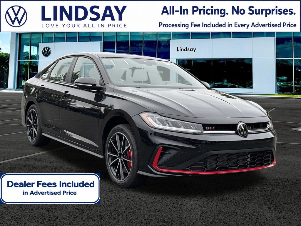 Deep Black Pearl 2026 Volkswagen Jetta GLI Sedan Front-Wheel Drive 6-Speed Manual