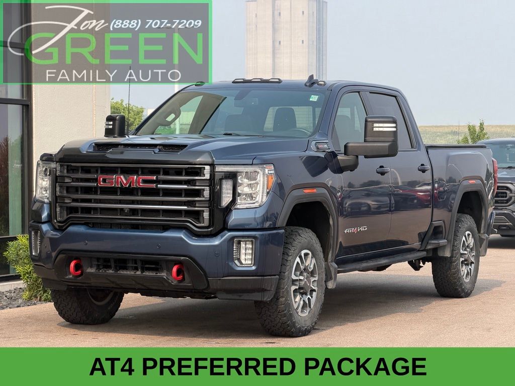 Blue 2022 GMC Sierra 2500HD Pickup Truck Four-Wheel Drive 6-Speed Automatic