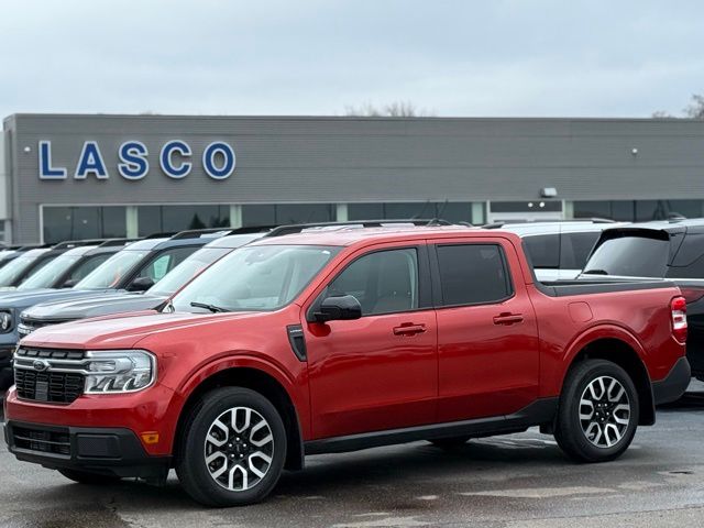 Chili Pepper Red 2024 Ford Maverick Lariat SuperCrew AWD Pickup Truck All-Wheel Drive 8-Speed Automatic