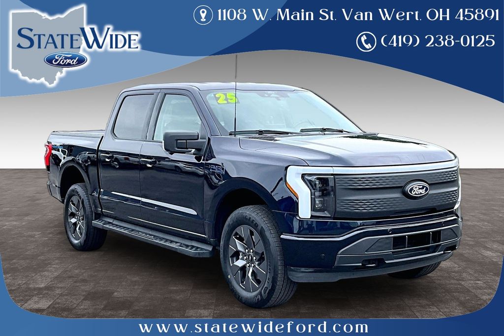 Blue Metallic 2025 Ford F-150 Lightning Flash SuperCrew AWD Pickup Truck All-Wheel Drive Automatic