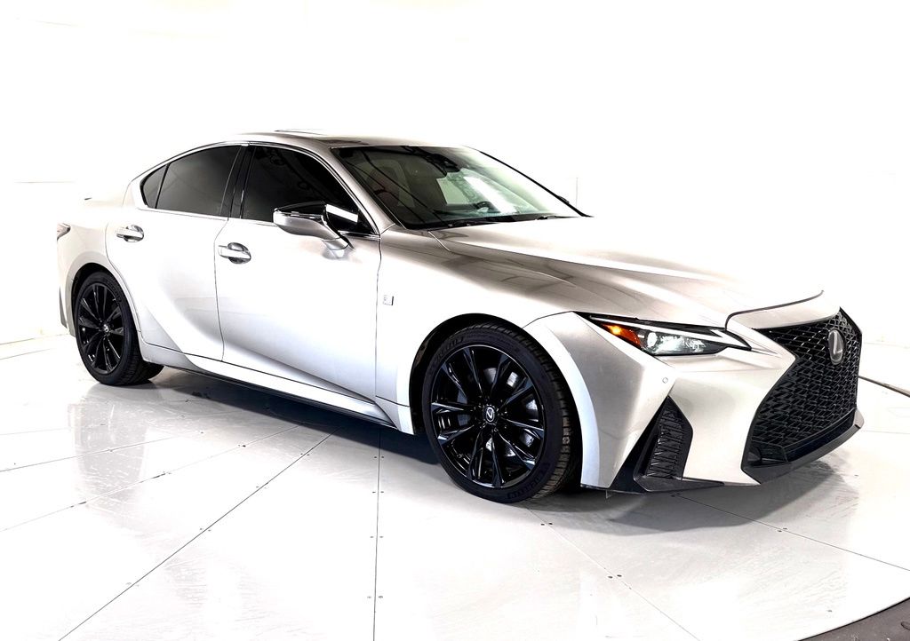Silver 2021 Lexus IS Sedan Rear-Wheel Drive 8-Speed Automatic