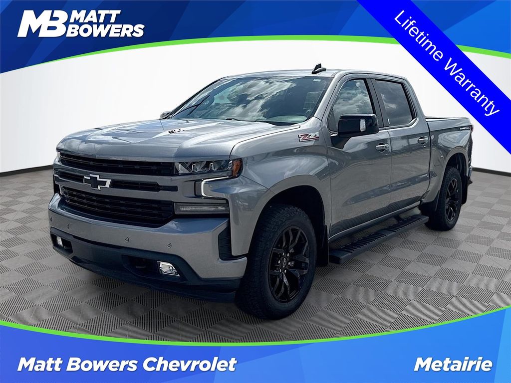 Gray (Satin Steel Metallic) 2022 Chevrolet Silverado 1500 RST Crew Cab 4WD Pickup Truck Four-Wheel Drive Automatic