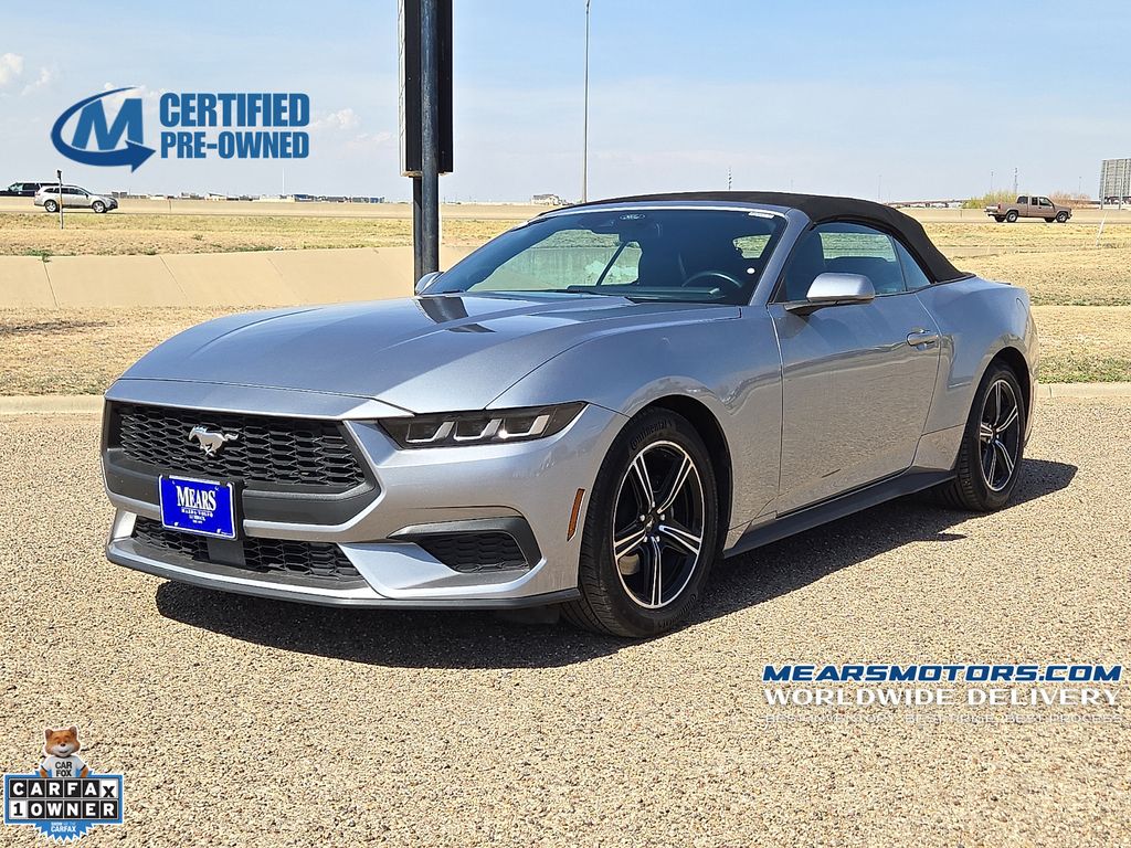 Iconic Silver Metallic 2025 Ford Mustang EcoBoost Premium Convertible RWD Convertible Rear-Wheel Drive Automatic
