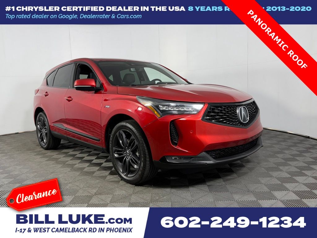 Performance Red Pearl 2022 Acura RDX FWD with A-Spec Package SUV / Crossover Front-Wheel Drive Automatic