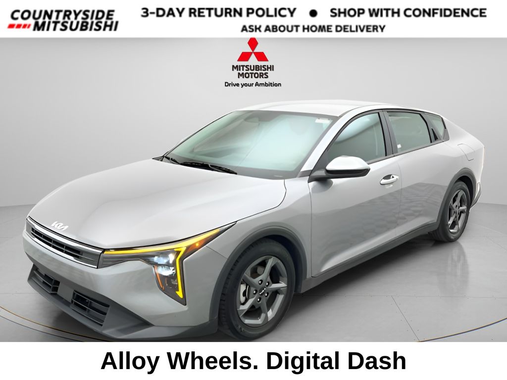 Steel Gray 2025 Kia K4 LXS FWD Sedan Front-Wheel Drive Continuously Variable Transmission