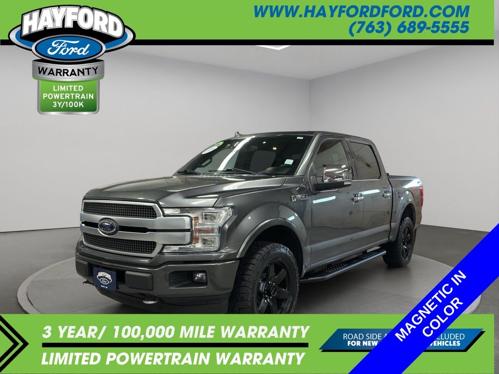 Gray (Magnetic) 2019 Ford F-150 Platinum SuperCrew 4WD Pickup Truck Four-Wheel Drive Automatic
