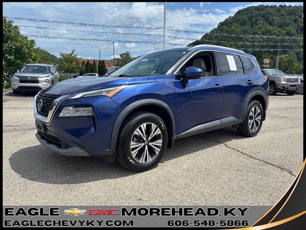 Caspian Blue Metallic 2021 Nissan Rogue SUV / Crossover All-Wheel Drive Continuously Variable Transmission