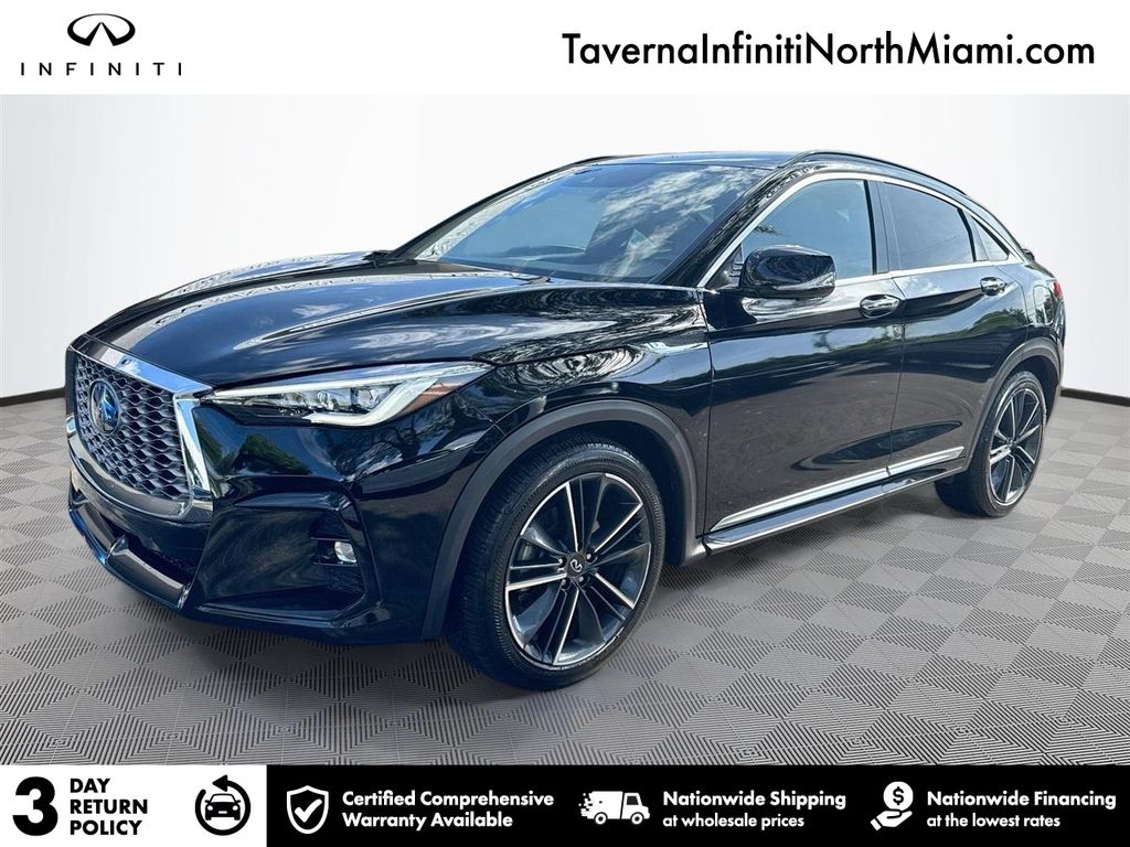 Black Obsidian 2025 INFINITI QX55 SUV / Crossover All-Wheel Drive Continuously Variable Transmission