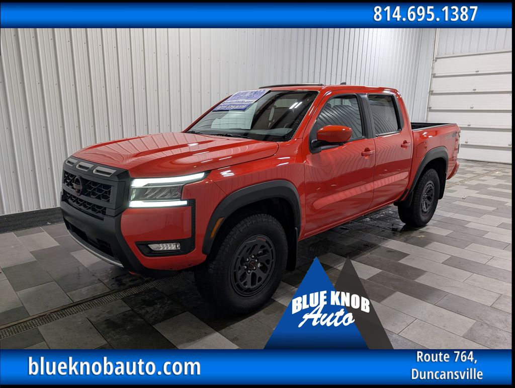 Afterburn Orange 2025 Nissan Frontier Pickup Truck Four-Wheel Drive 9-Speed Automatic Overdrive