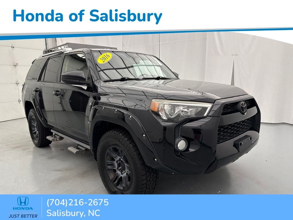 Midnight Black Metallic 2016 Toyota 4Runner SUV / Crossover Four-Wheel Drive 5-Speed Automatic Overdrive