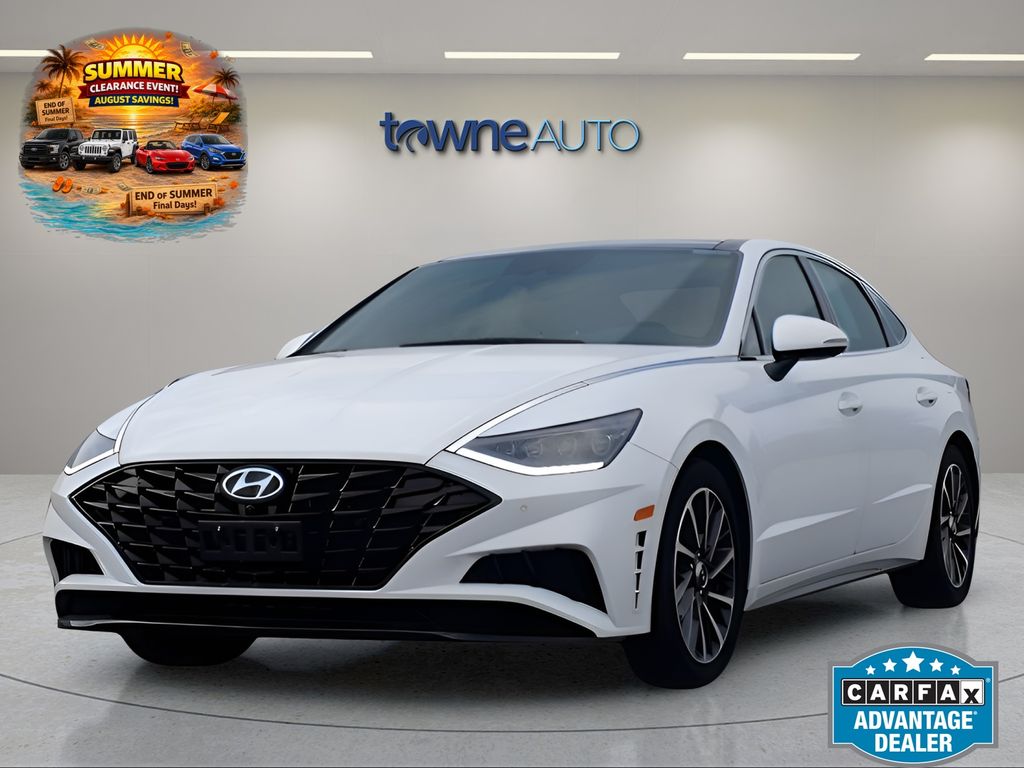 Quartz White 2020 Hyundai Sonata Sedan Front-Wheel Drive 8-Speed Automatic Overdrive