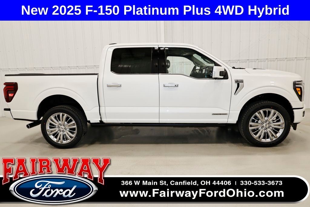 Star White Metallic Tri-Coat 2025 Ford F-150 Platinum SuperCrew 4WD Pickup Truck Four-Wheel Drive Automatic