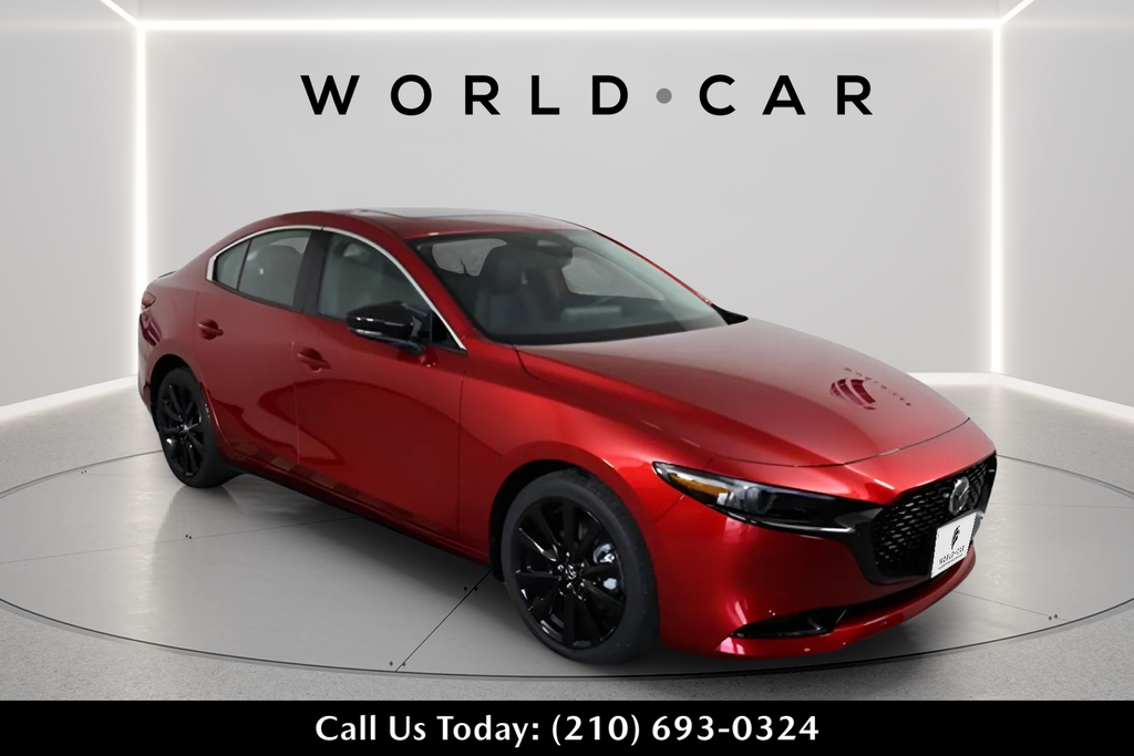 Soul Red Crystal Metallic 2025 Mazda MAZDA3 Sedan All-Wheel Drive 6-Speed Automatic