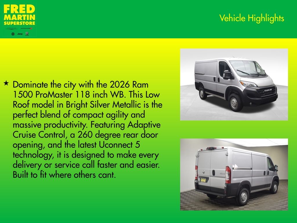 new 2026 Ram ProMaster 1500 car, priced at $40,799