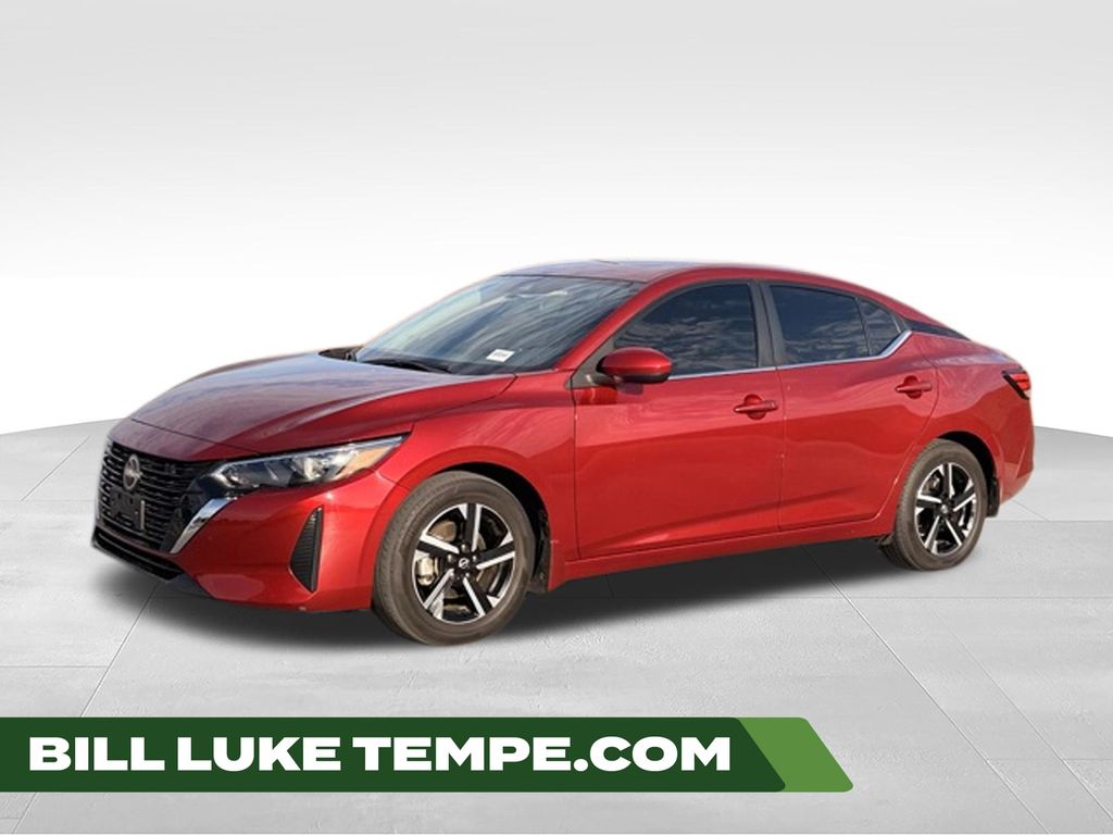 Red (Scarlet Ember Tintcoat) 2025 Nissan Sentra Sedan Front-Wheel Drive Continuously Variable Transmission