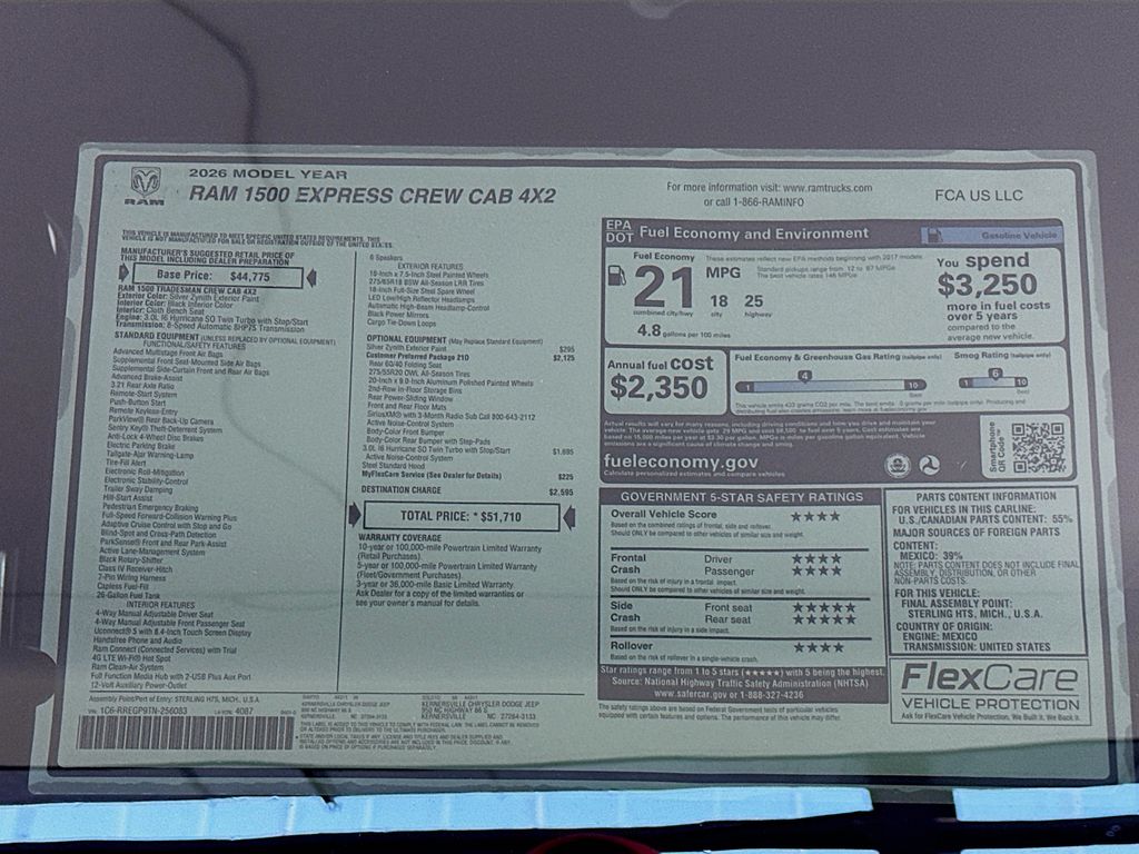 New 2026 Silver Ram Express image 20