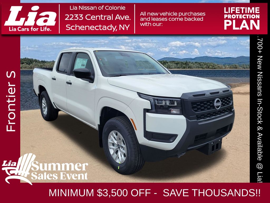 Glacier White 2026 Nissan Frontier Pickup Truck Four-Wheel Drive 9-Speed Automatic Overdrive
