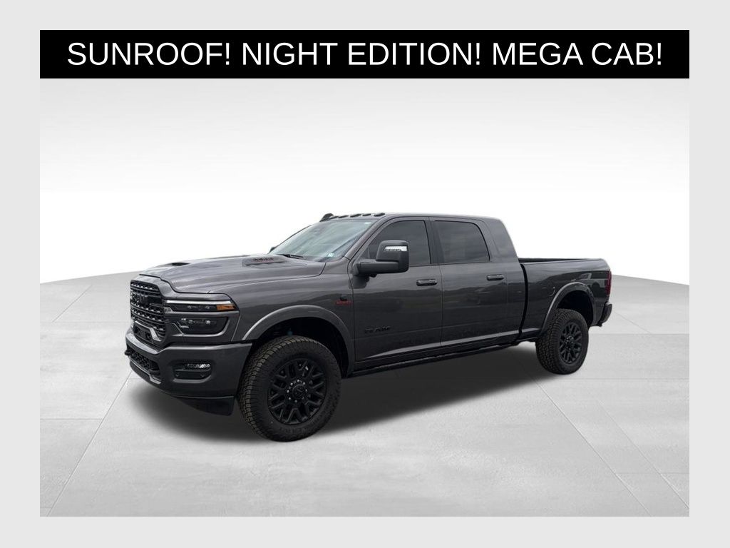 Gray (Granite Crystal Metallic Clearcoat) 2025 RAM 2500 Limited Mega Cab 4WD Pickup Truck Four-Wheel Drive 8-Speed Automatic