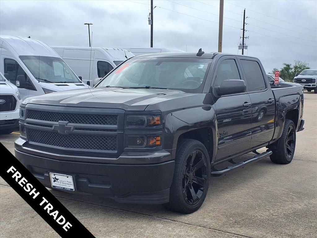 Gray (Tungsten Metallic) 2015 Chevrolet Silverado 1500 LT Crew Cab RWD Pickup Truck 4X2 6-Speed Automatic Overdrive