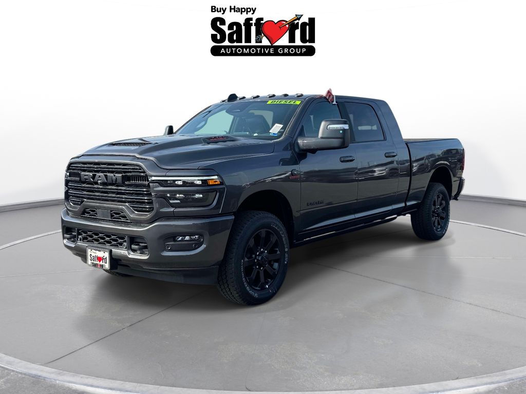 Crystal Metallic 2026 RAM 3500 Laramie Mega Cab 4WD Pickup Truck Four-Wheel Drive 8-Speed Automatic