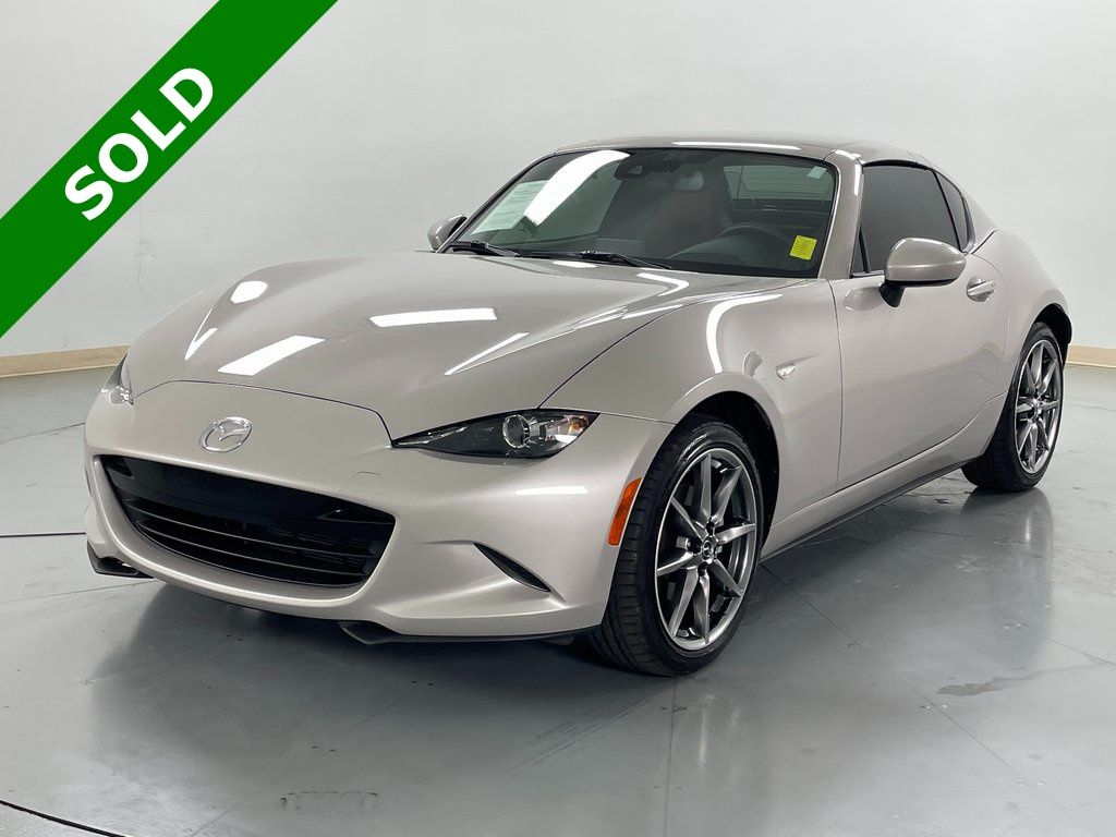 Gray (Platinum Quartz Metallic) 2023 Mazda MX-5 Miata RF Grand Touring RWD Convertible Rear-Wheel Drive 6-Speed Automatic
