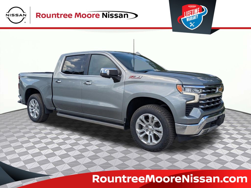 Sterling Gray Metallic 2023 Chevrolet Silverado 1500 LTZ Crew Cab 4WD Pickup Truck Four-Wheel Drive Automatic