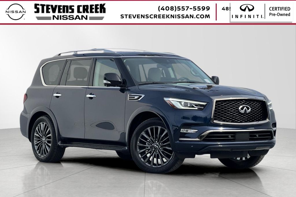 Hermosa Blue 2023 INFINITI QX80 Premium Select 4WD SUV / Crossover All-Wheel Drive 7-Speed Automatic