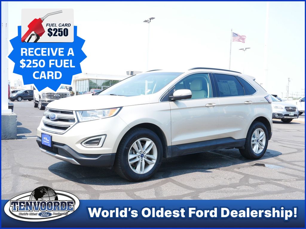 White Gold Metallic 2018 Ford Edge SUV / Crossover All-Wheel Drive 6-Speed Automatic