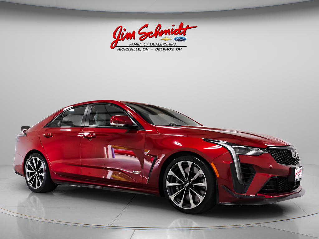 Radiant Red Tintcoat 2024 Cadillac CT4-V Blackwing Sedan Rear-Wheel Drive Automatic