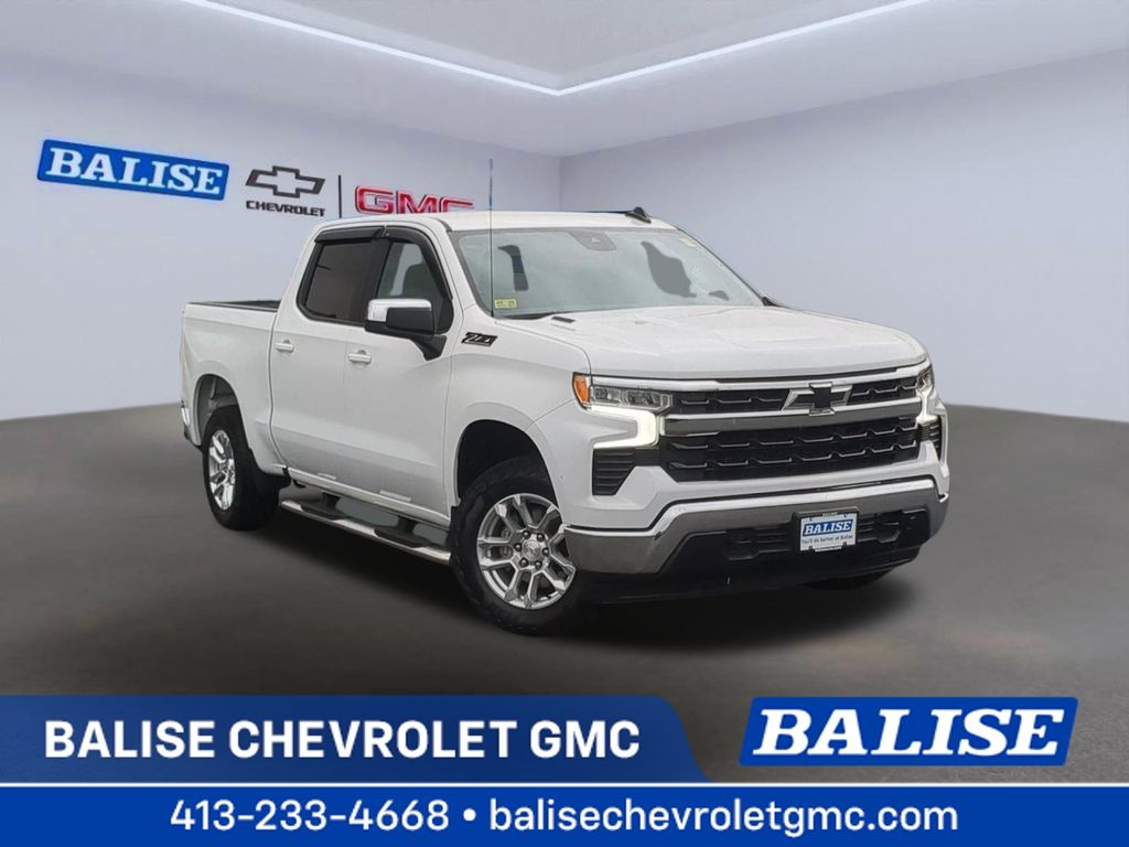 Summit White 2023 Chevrolet Silverado 1500 Pickup Truck Four-Wheel Drive Automatic