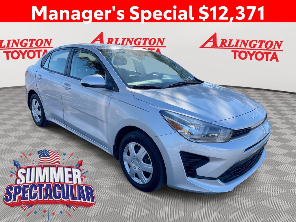 Silky Silver 2022 Kia Rio Sedan Front-Wheel Drive Continuously Variable Transmission