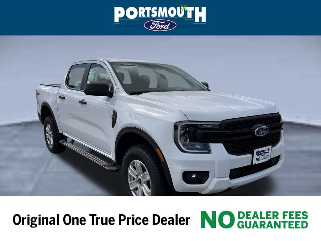 Oxford White 2025 Ford Ranger XL SuperCrew 4WD Pickup Truck Four-Wheel Drive Automatic