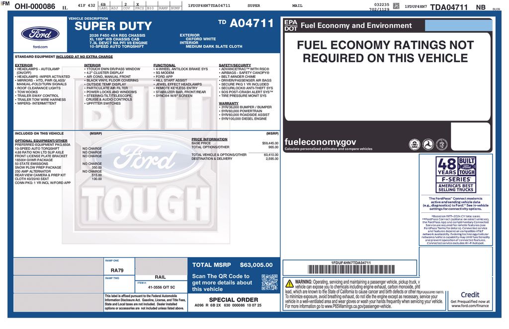 New 2026 White Ford XL image 5