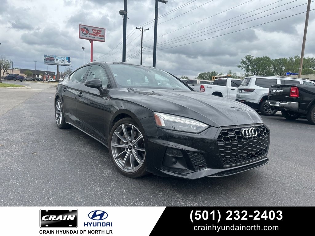 Brilliant Black 2025 Audi A5 Sportback quattro Premium S Line 45 TFSI Sedan All-Wheel Drive 7-Speed Automatic