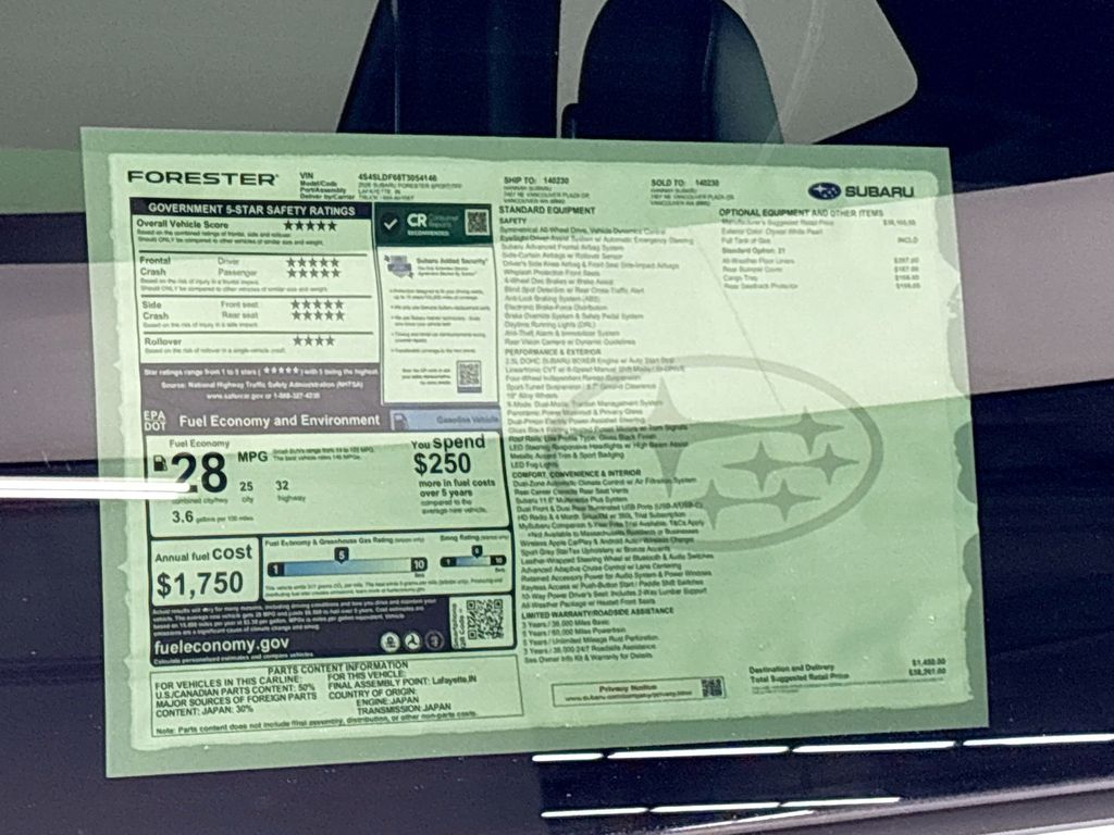 2026 Subaru Forester Sport