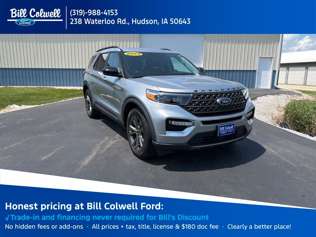 Iconic Silver Metallic 2022 Ford Explorer SUV / Crossover All-Wheel Drive Automatic