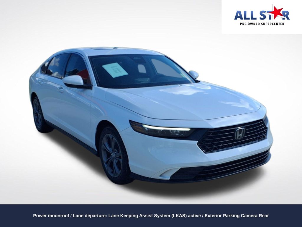 Platinum White Pearl 2023 Honda Accord Sedan Front-Wheel Drive Continuously Variable Transmission