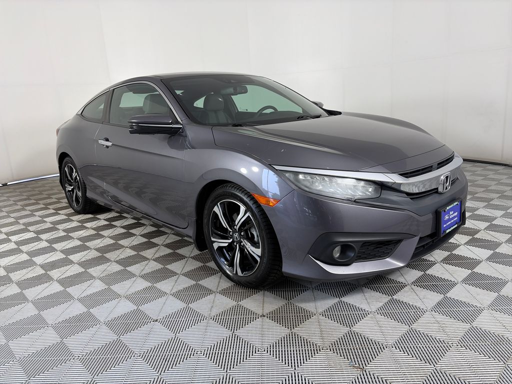 Gray 2017 Honda Civic Coupe Coupe Front-Wheel Drive Continuously Variable Transmission
