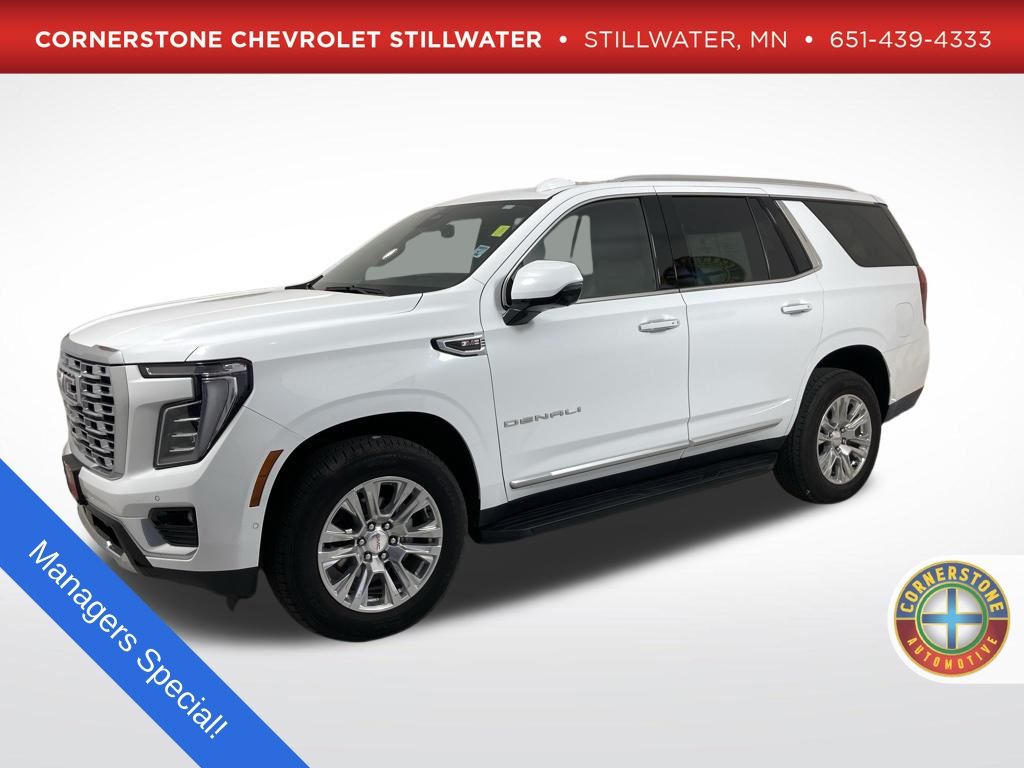 Summit White 2025 GMC Yukon Denali 4WD SUV / Crossover Four-Wheel Drive