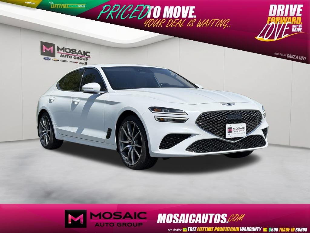 Uyuni White 2022 Genesis G70 3.3T RWD Sedan Rear-Wheel Drive 8-Speed Automatic