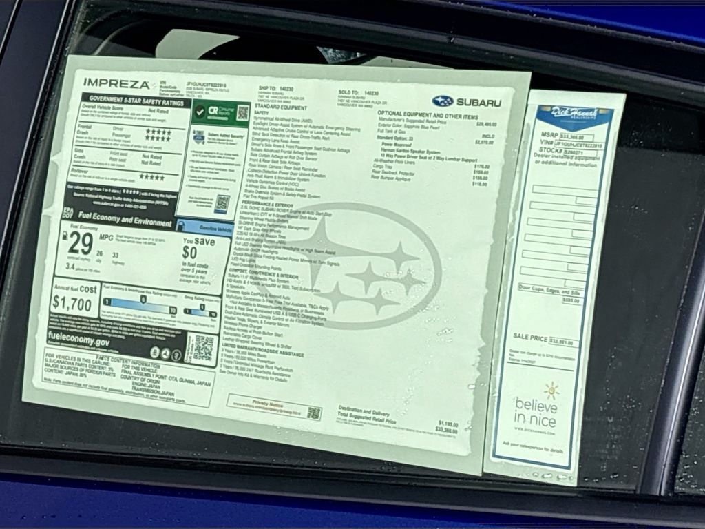 2026 Subaru Impreza 2.5RS