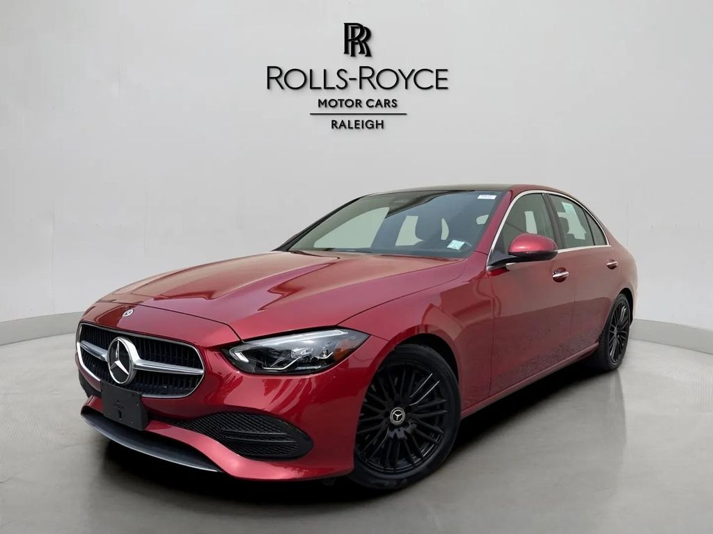 Red 2022 Mercedes-Benz C-Class Sedan All-Wheel Drive 9-Speed Automatic
